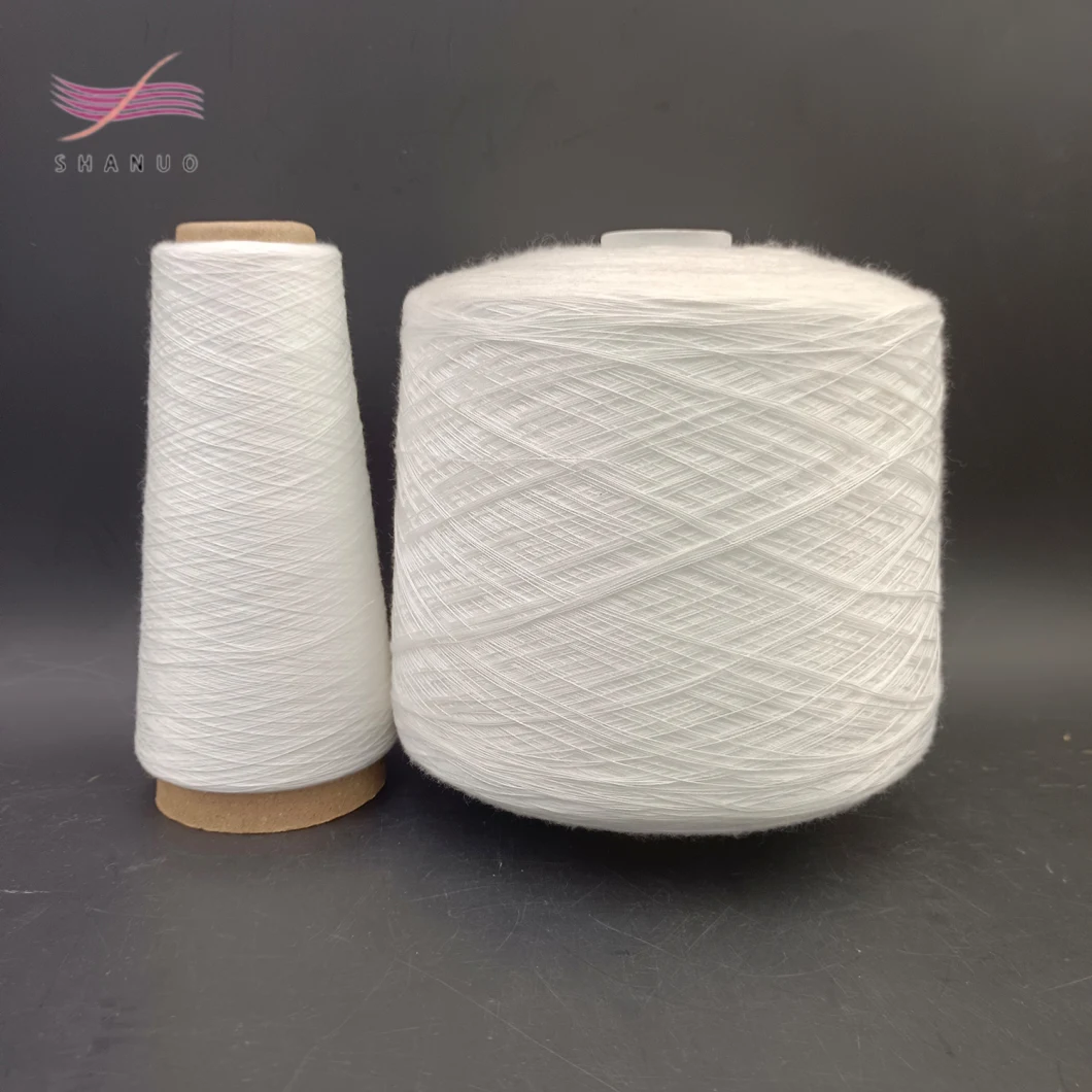 100% Spun Polyester Yarn 20s/3 Raw White on Paper Cone for Jeans Sewing